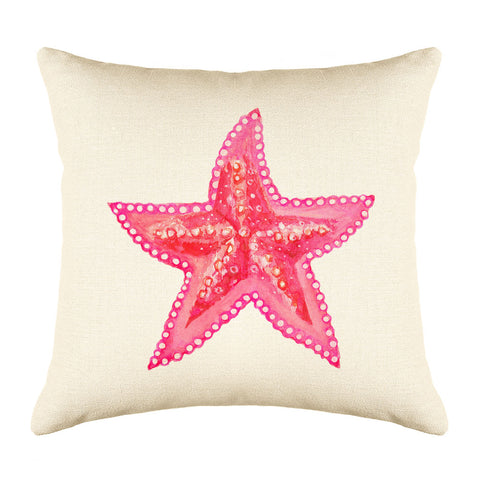 Starfish Throw Pillow Cover - Coastal Designs Throw Pillow Cover Collection-Di Lewis