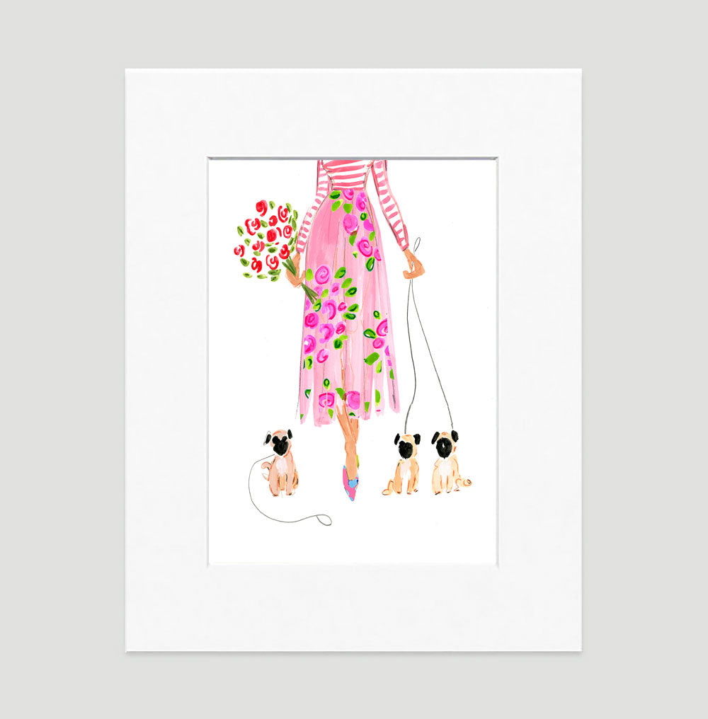 Summer Stroll Art Print - Fashion Illustration Wall Art Collection-Di Lewis