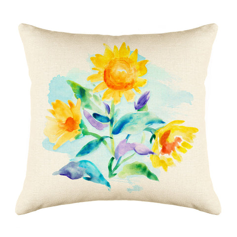 Sunflower Throw Pillow Cover - Decorative Designs Throw Pillow Cover Collection