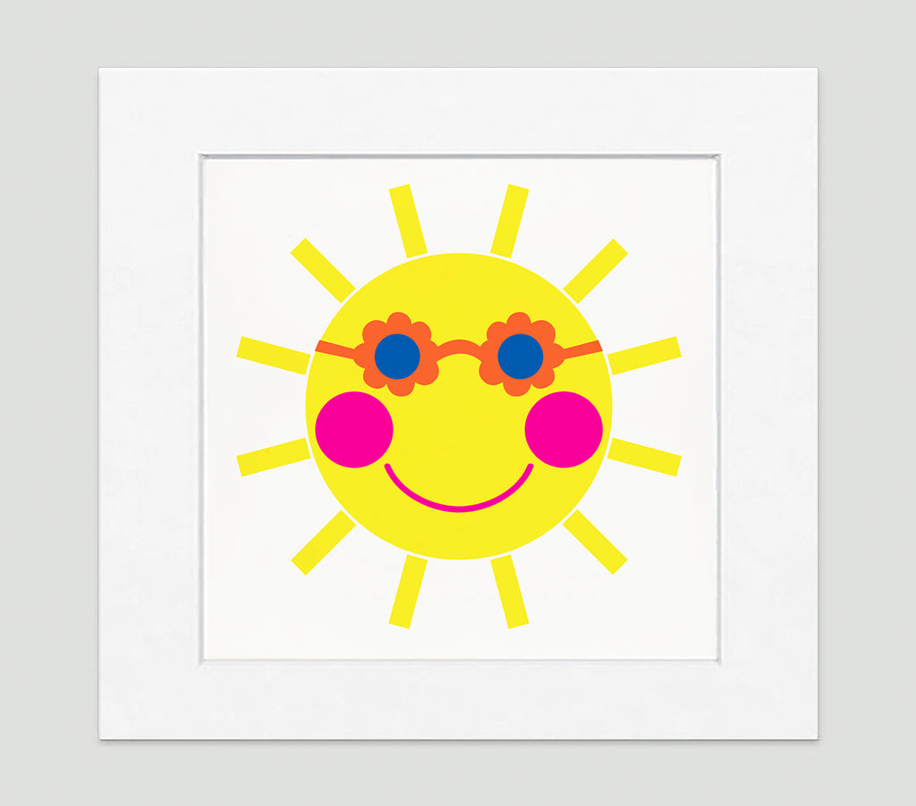Happy Sunshine Art Print - Kids Wall Art Collection Sunny Art Print - Kids Wall Art Collection-Di Lewis