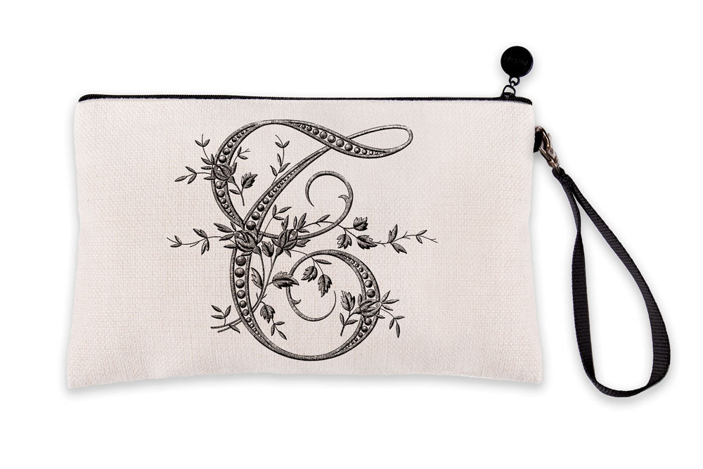 Vintage French Monogram Letter T Makeup Bag Vintage French Monogram Letter T Makeup Bag