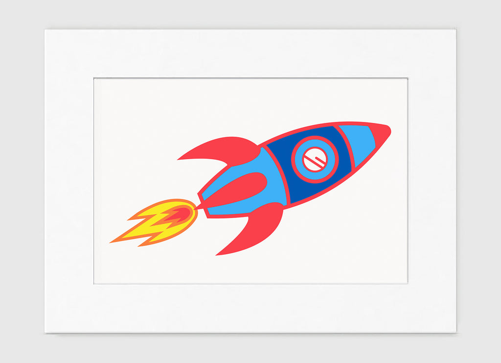 Rocket Art Print - Kids Wall Art Collection Take Me To The Moon Art Print - Kids Wall Art Collection-Di Lewis