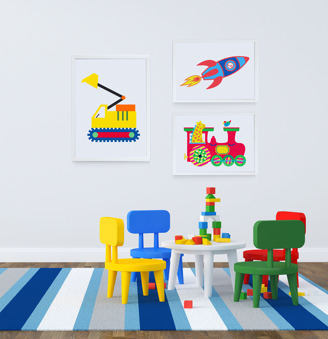 Take Me To The Moon Art Print - Kids Wall Art Collection-Di Lewis