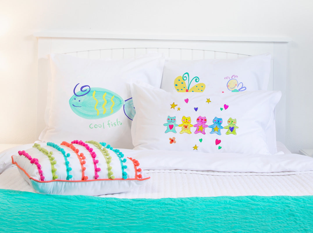 Pretty Colorful Bears - Personalized Kids Pillowcase Collection