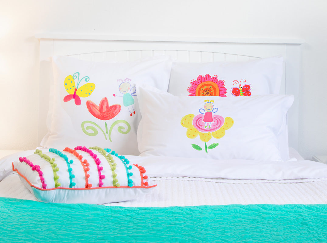 Colorful Flower Fairy - Personalized Kids Pillowcase Collection