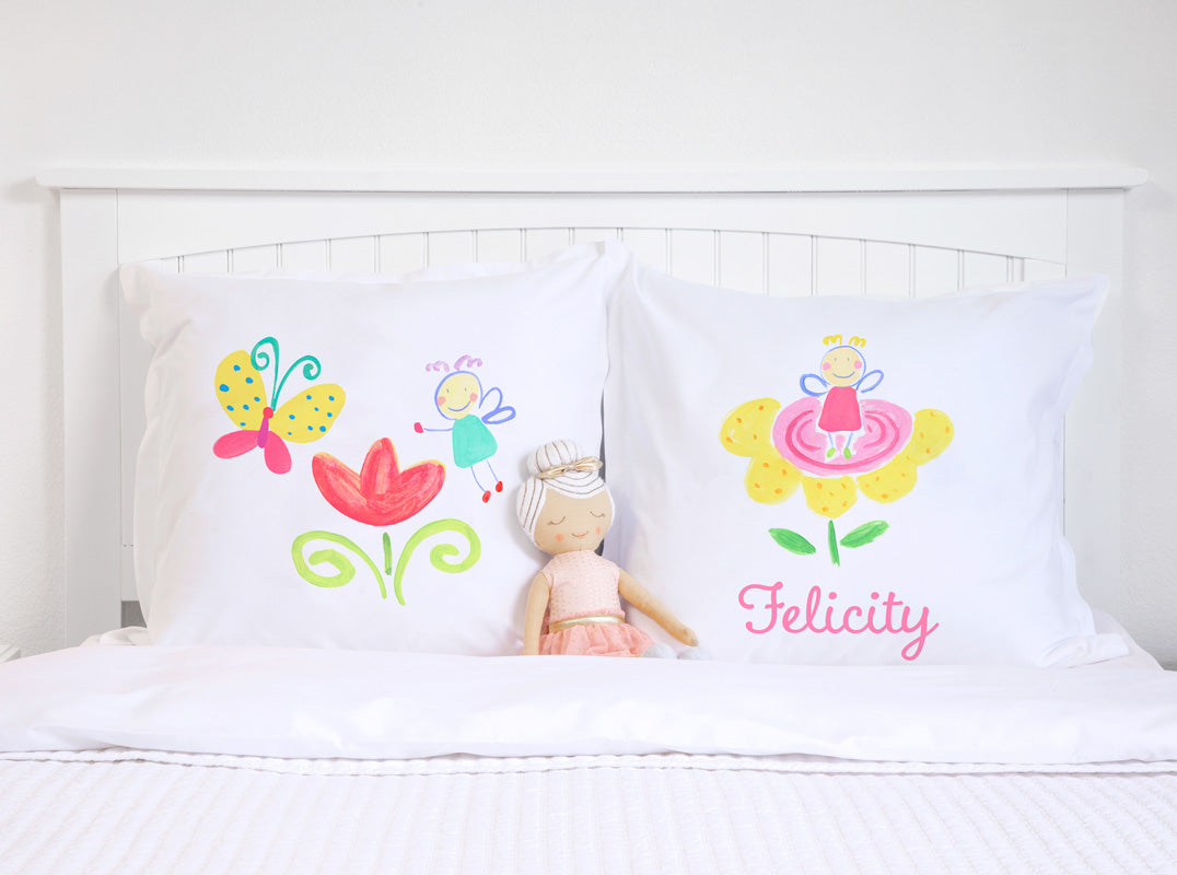 Colorful Flower Fairy - Personalized Kids Pillowcase Collection