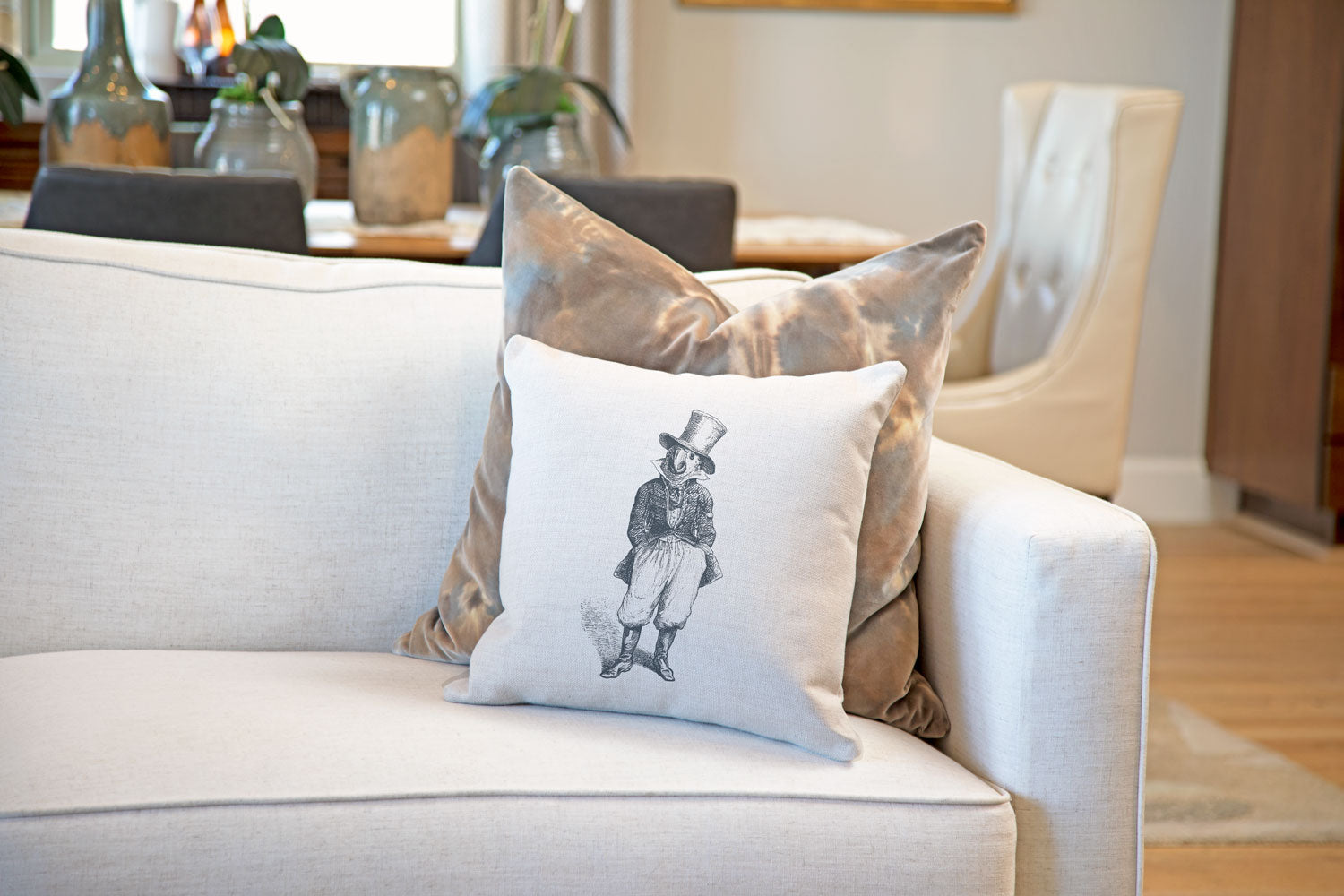 The General Throw Pillow Cover - Animal Illustrations Throw Pillow Cover Collection-Di Lewis