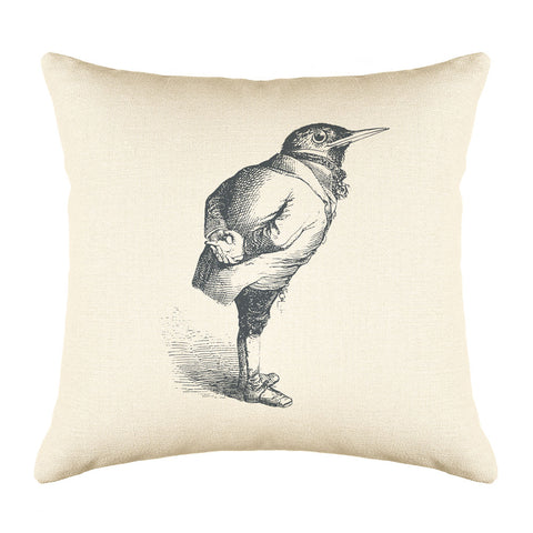 The Humble Starling Throw Pillow Cover - Animal Illustrations Throw Pillow Cover Collection-Di Lewis