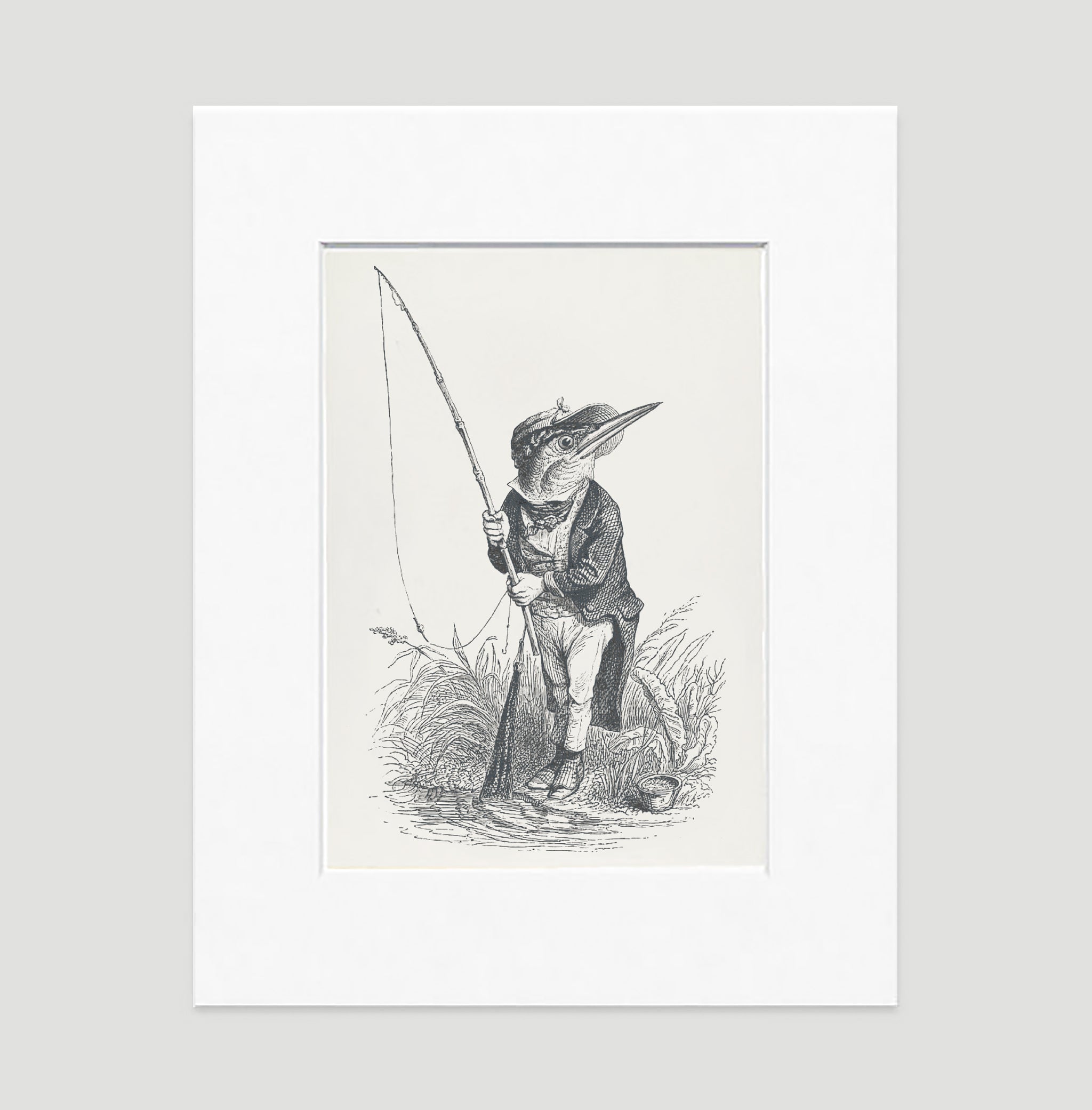 The King Fisher Art Print - Animal Illustrations Wall Art Collection-Di Lewis