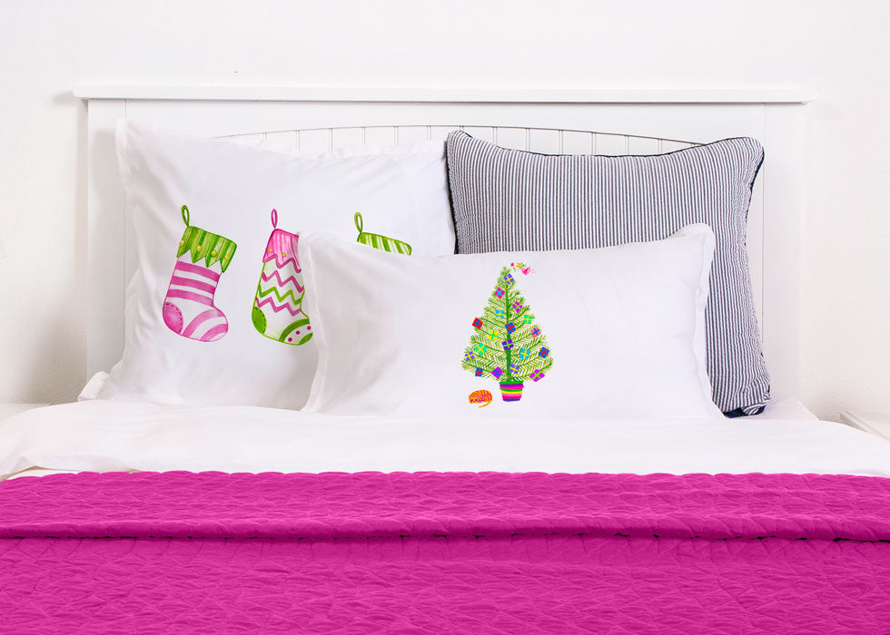 Multicolor Christmas - Kids Personalized Pillowcase Collection