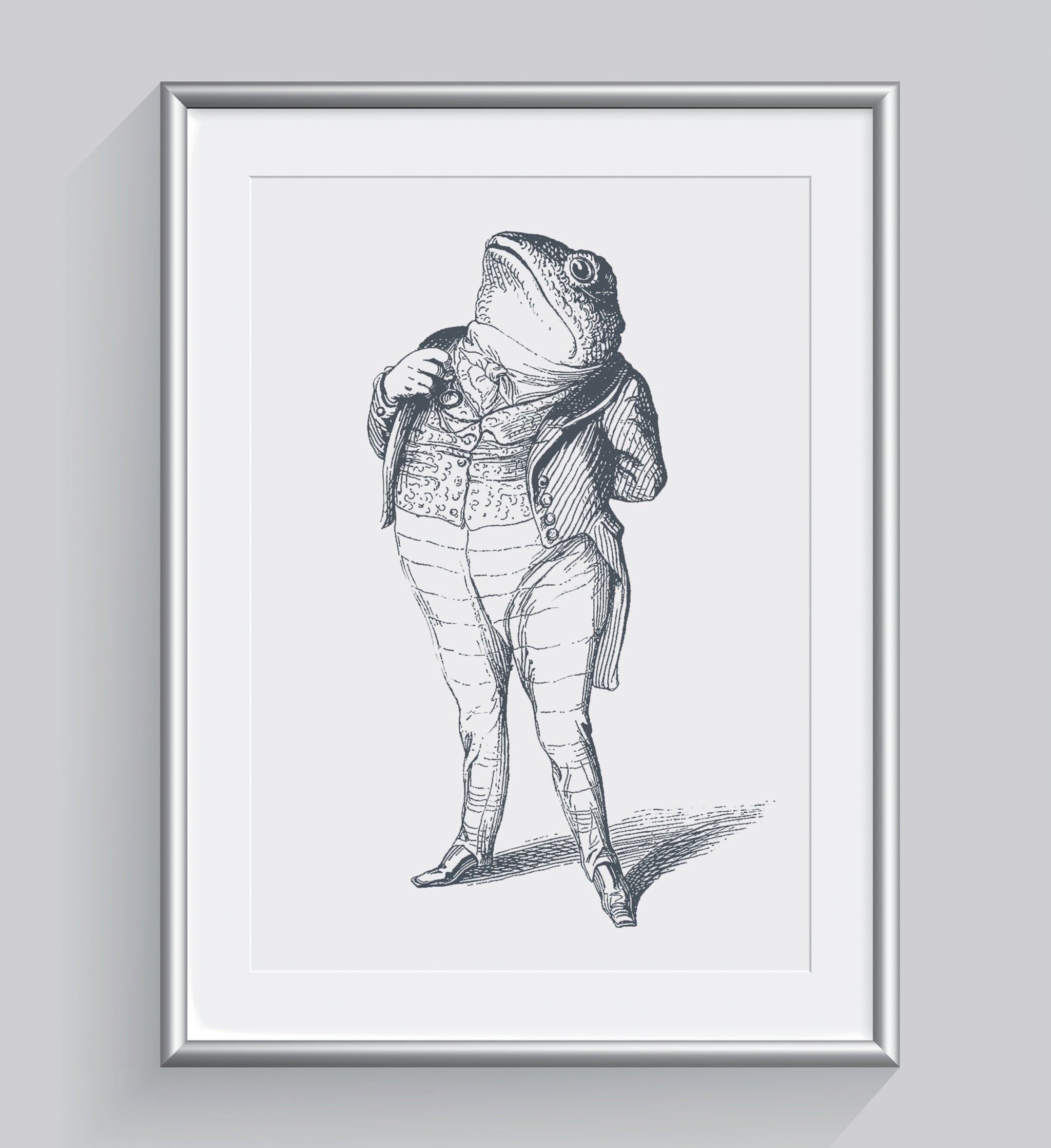 The Patriotic Frog Art Print - Animal Illustrations Wall Art Collection-Di Lewis