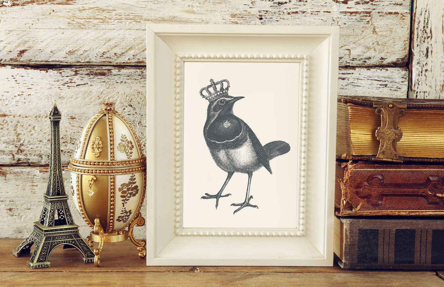 The Royal Robin Art Print - Animal Illustrations Wall Art Collection-Di Lewis