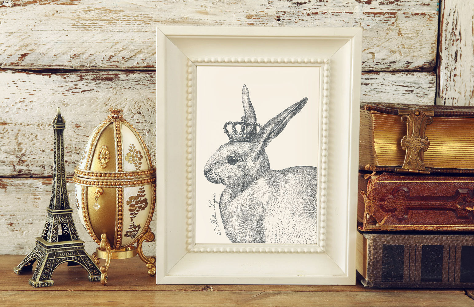 The Royal Rabbit Art Print - Animal Illustrations Wall Art Collection-Di Lewis