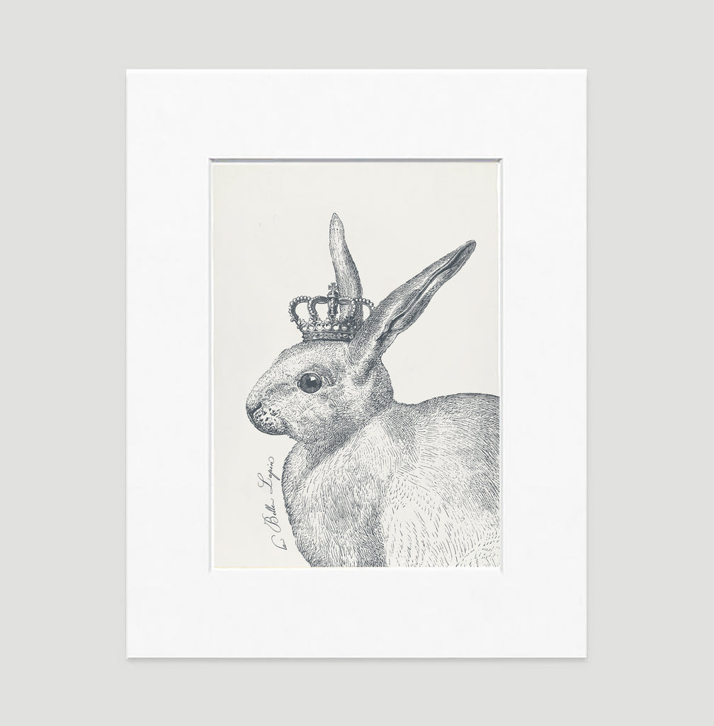 Royal Rabbit Art Print - Animal Illustrations Wall Art Collection The Royal Rabbit Art Print - Animal Illustrations Wall Art Collection-Di Lewis