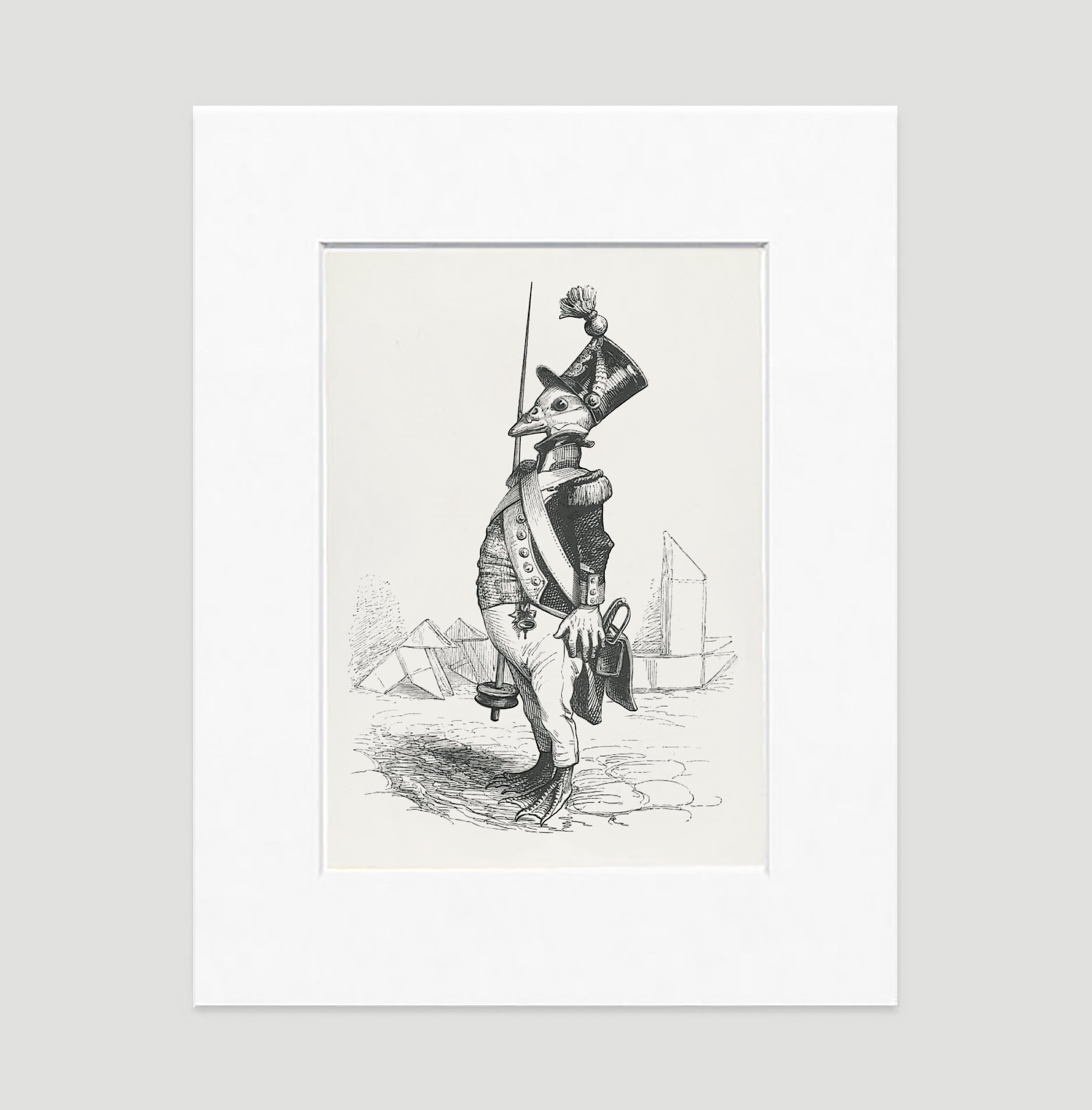 The Three Star Sergeant Art Print - Animal Illustrations Wall Art Collection-Di Lewis