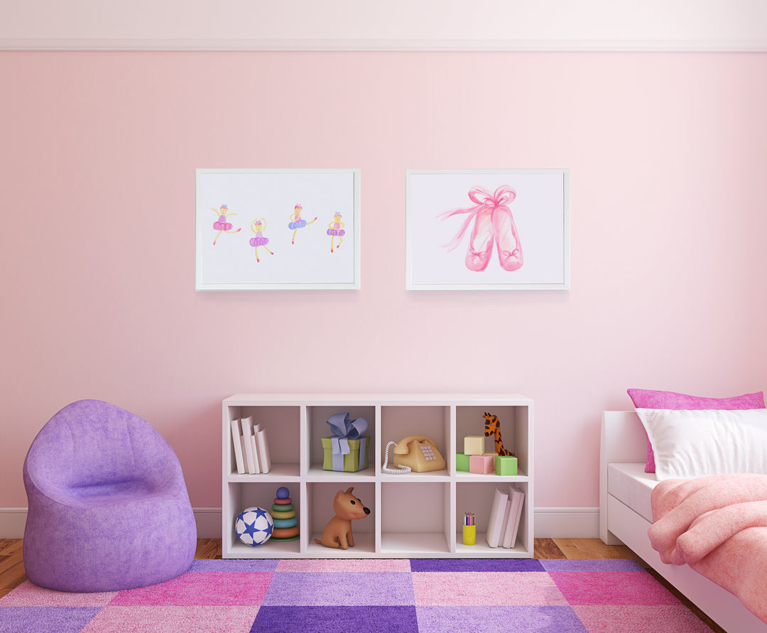 Dancing Ballerinas - Kids Wall Art Collection-Di Lewis