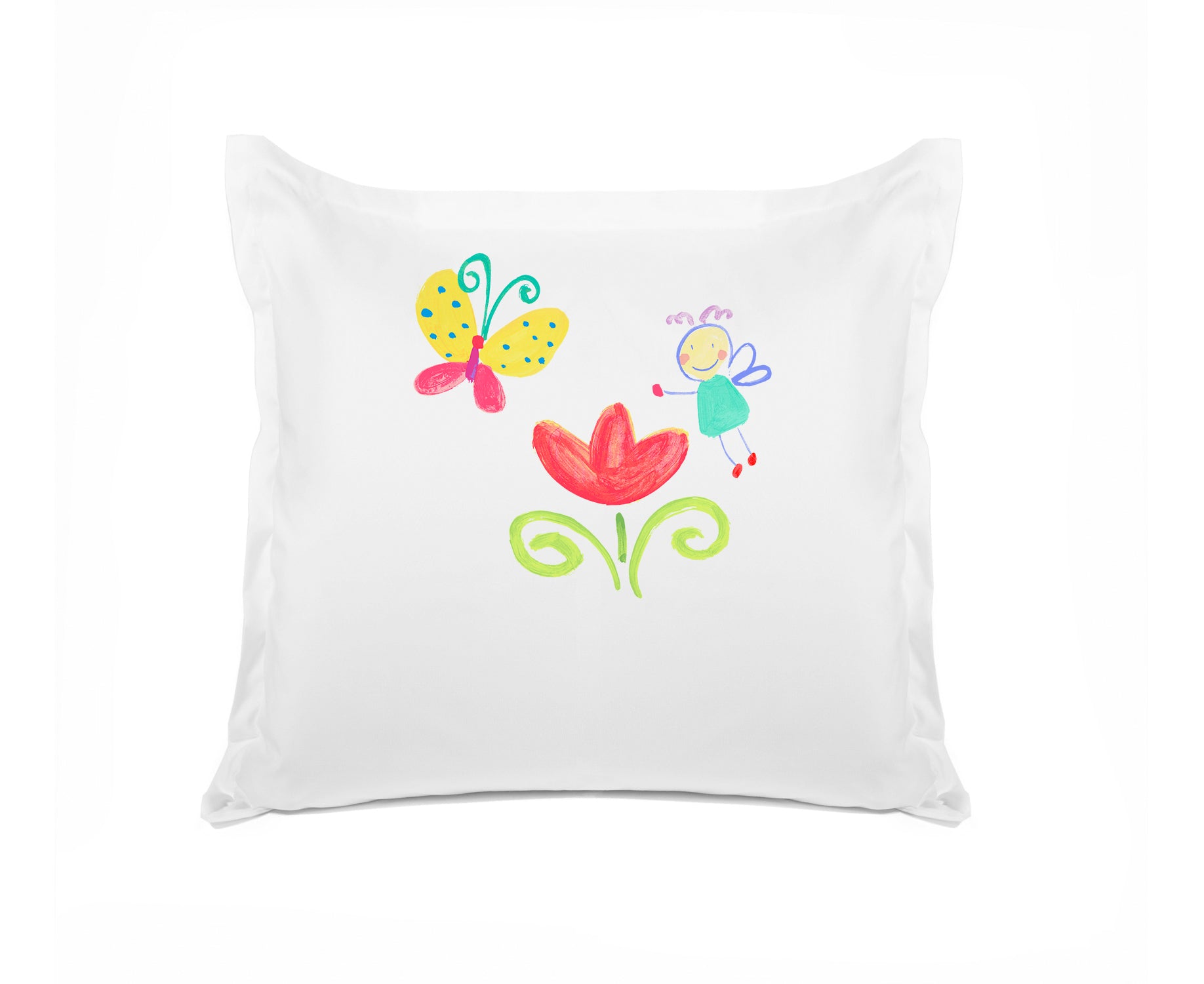 Colorful Flower Fairy Butterfly - Personalized Kids Pillowcase Collection