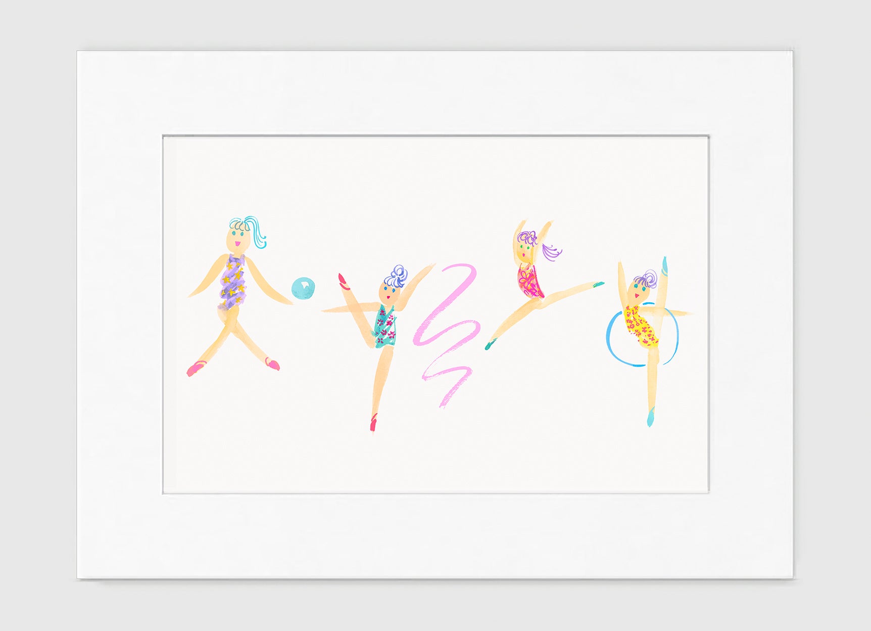 The Gymnasts Art Print - Kids Wall Art Collection-Di Lewis