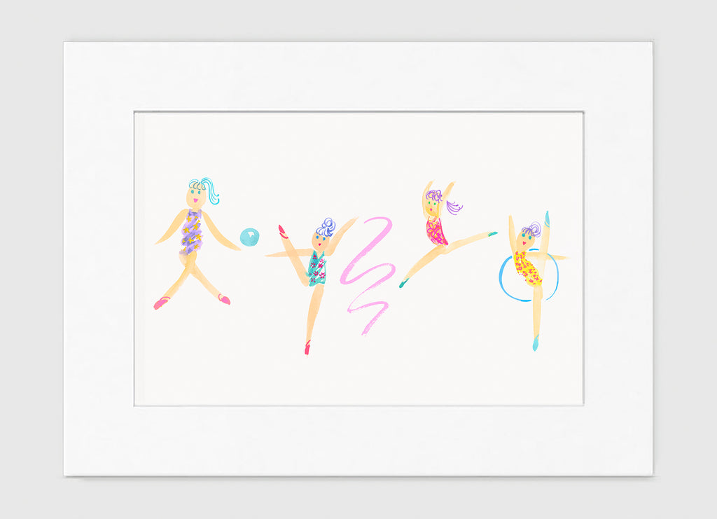 The Gymnasts Art Print - Kids Wall Art Collection The Gymnasts Art Print - Kids Wall Art Collection-Di Lewis