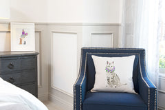 Tabby Cat Throw Pillow Cover - Cat Illustration Throw Pillow Cover Collection-Di Lewis