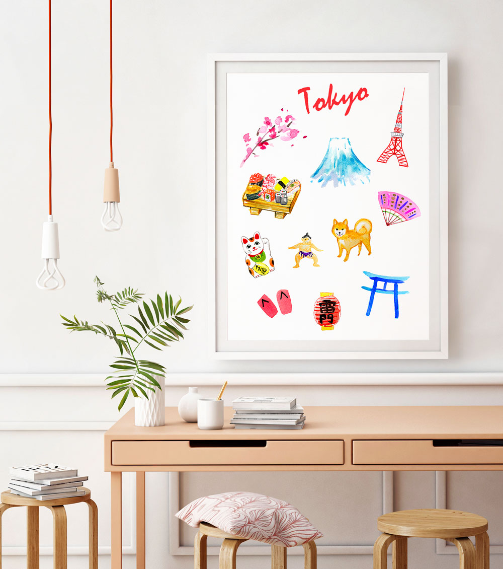 Tokyo Art Print - Travel Print Wall Art Collection-Di Lewis