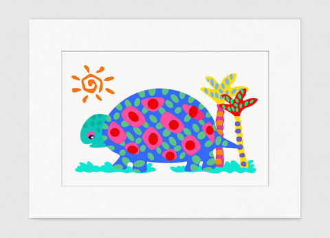 Tommy Tortoise Art Print - Kids Wall Art Collection-Di Lewis