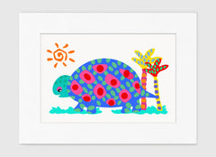 Tommy Tortoise Art Print - Kids Wall Art Collection-Di Lewis