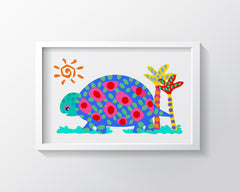 Tommy Tortoise Art Print - Kids Wall Art Collection-Di Lewis