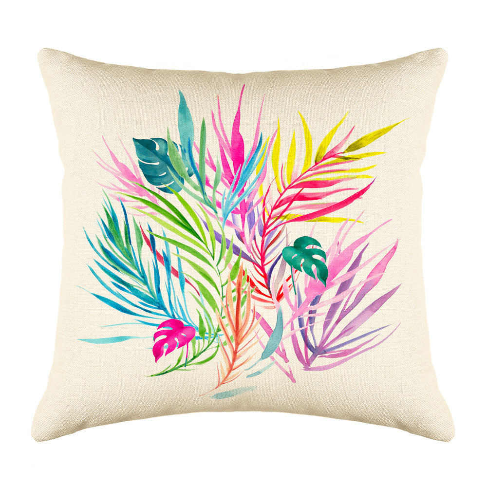 Tropical Leaf Throw Pillow Cover - Decorative Designs Throw Pillow Cover Collection