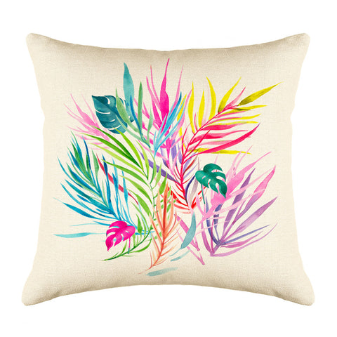 Tropical Leaf Throw Pillow Cover - Decorative Designs Throw Pillow Cover Collection
