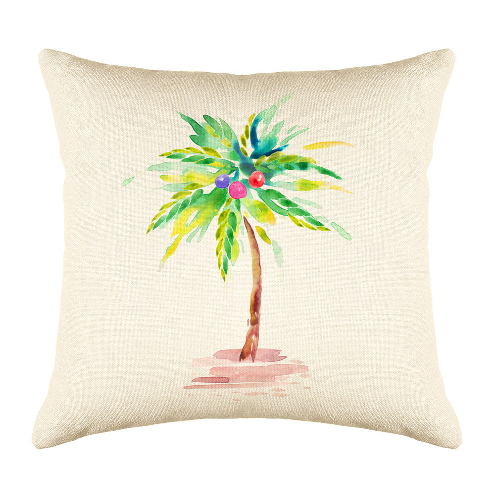 Tropical Palm Tree Throw Pillow Cover - Coastal Designs Throw Pillow Cover Collection-Di Lewis