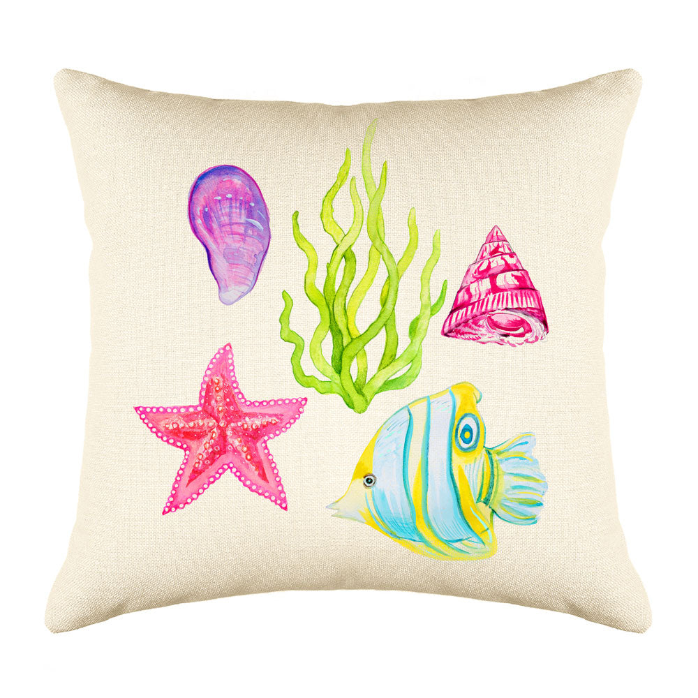Under the Sea Throw Pillow Cover - Coastal Designs Throw Pillow Cover Collection Under the Sea Throw Pillow Cover - Coastal Designs Throw Pillow Cover Collection-Di Lewis