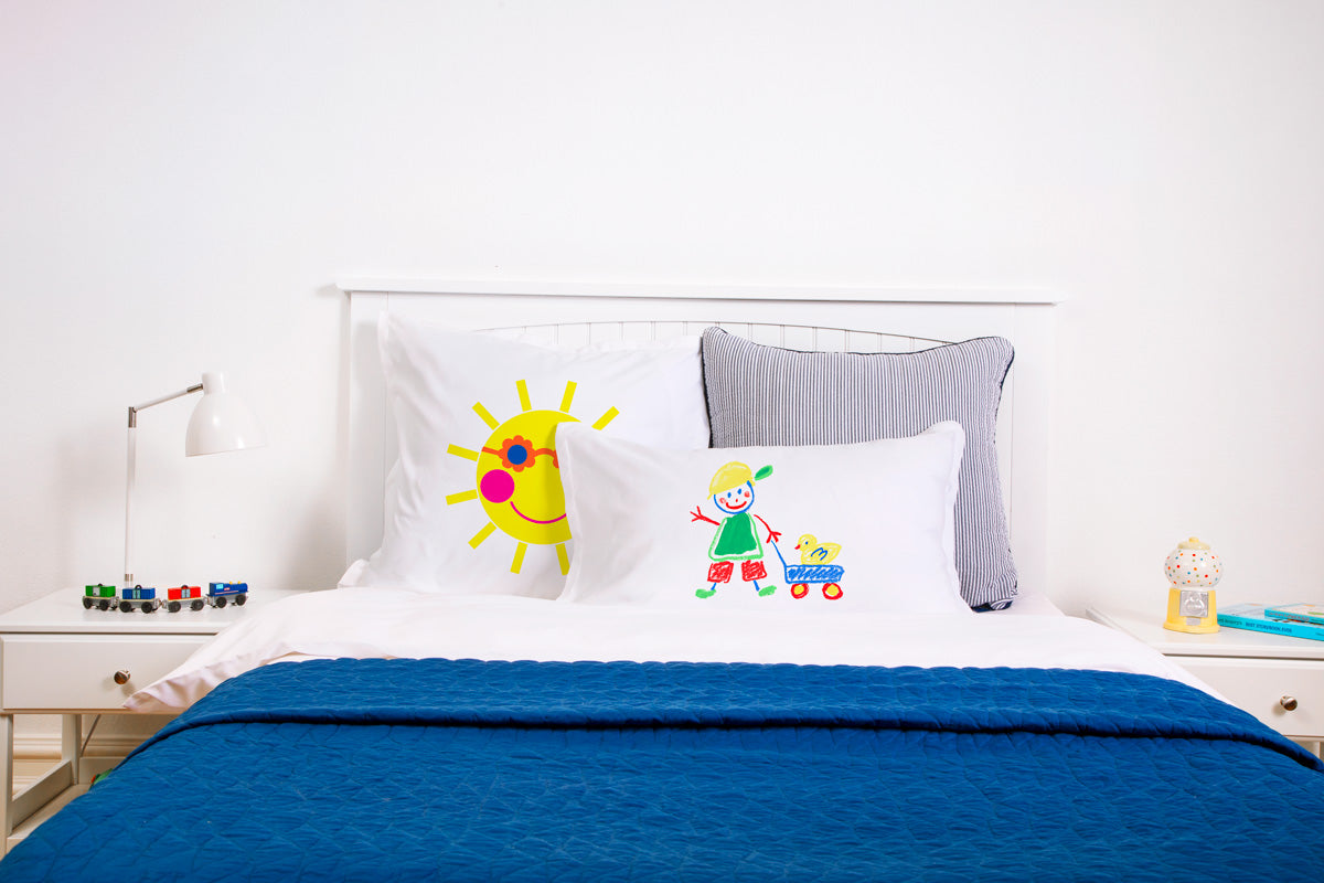 Colorful Boy and Duck - Personalized Kids Pillowcase Collection