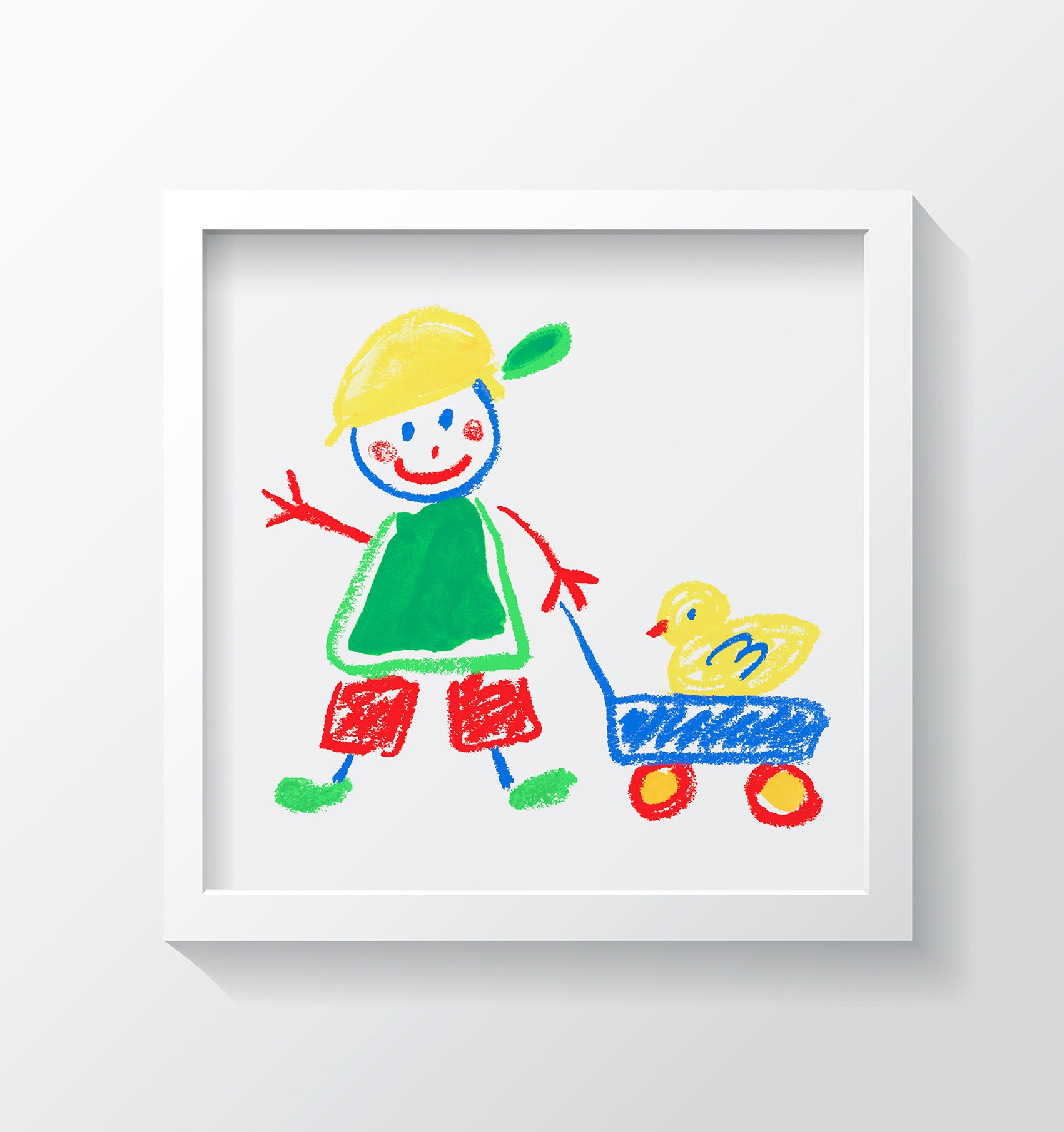 Walking The Duck Art Print - Kids Wall Art Collection-Di Lewis