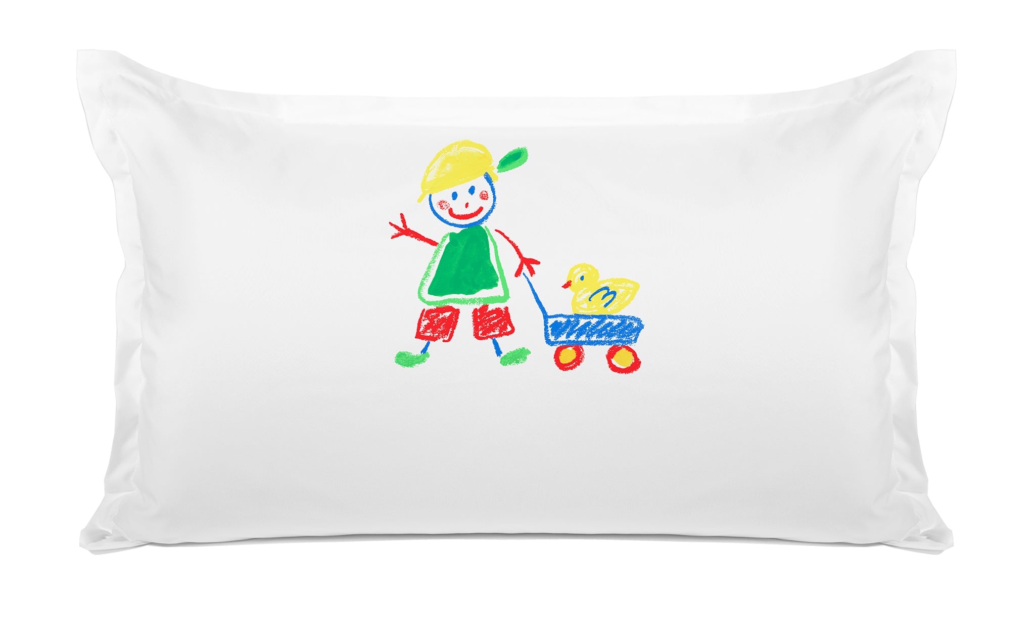 Colorful Boy and Duck - Personalized Kids Pillowcase Collection