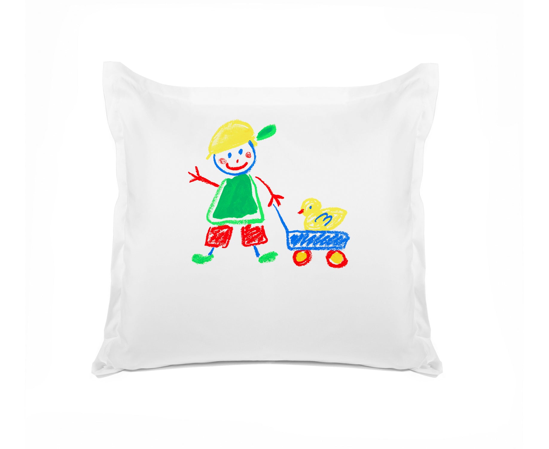 Colorful Boy and Duck - Personalized Kids Pillowcase Collection