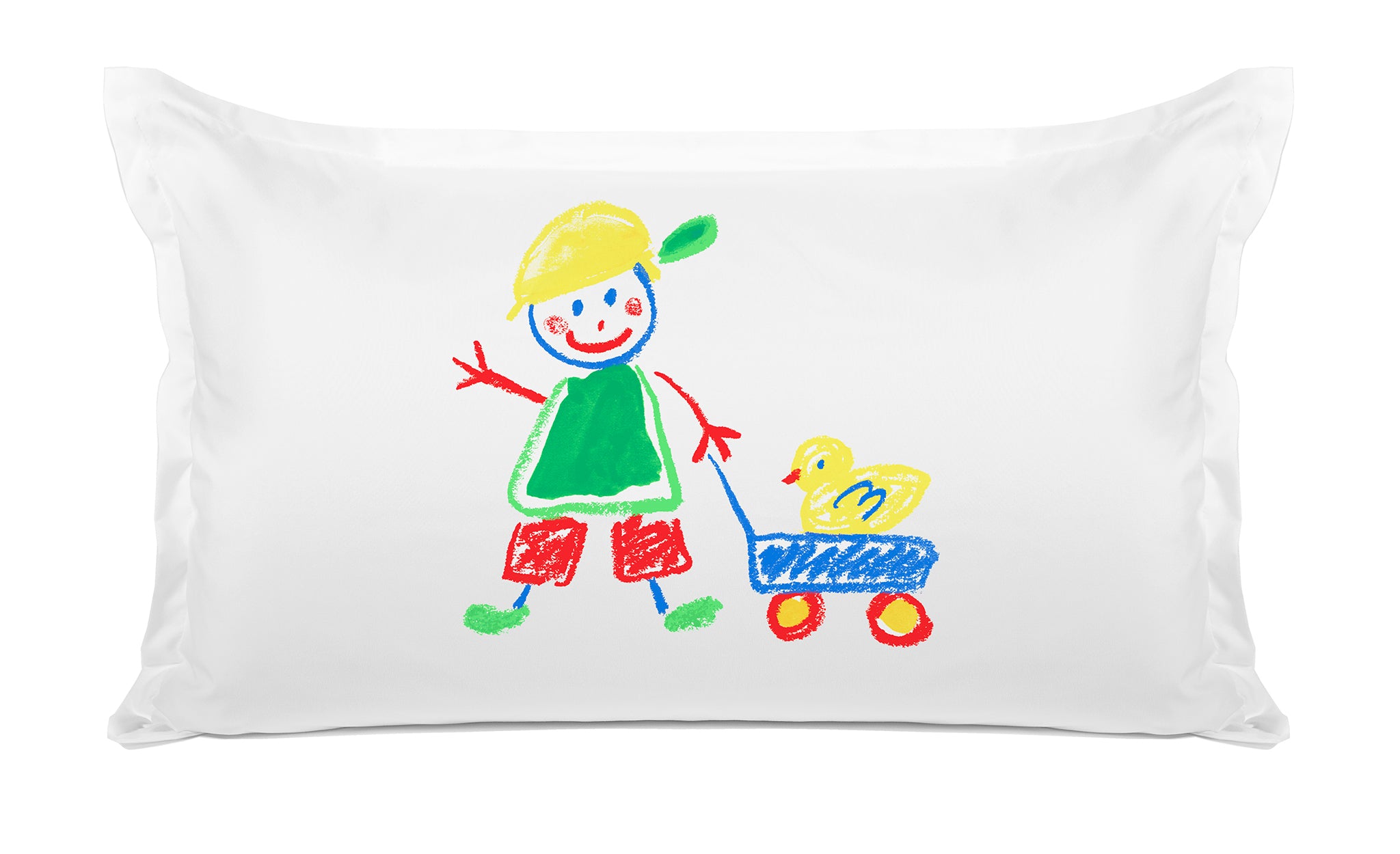 Colorful Boy and Duck - Personalized Kids Pillowcase Collection