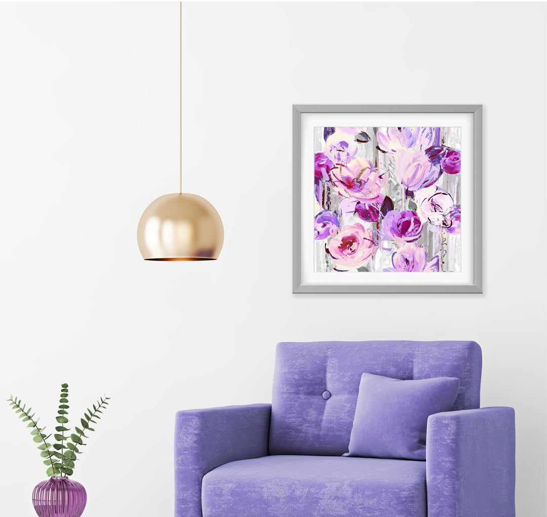 Delaunay Purple Grey Art Print - Impressionist Art Wall Decor Collection-Di Lewis