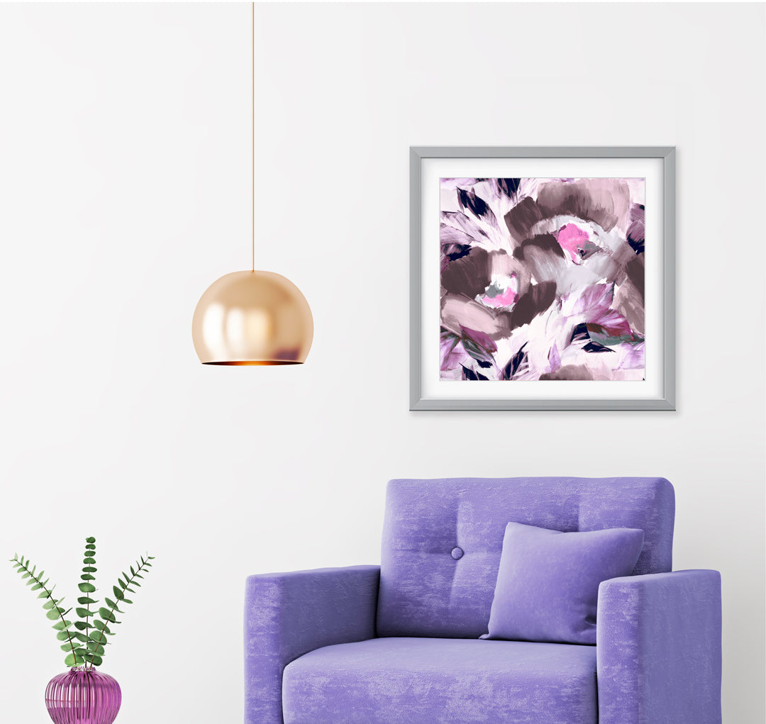 Helena Grey Purple Art Print - Impressionist Art Wall Decor Collection-Di Lewis