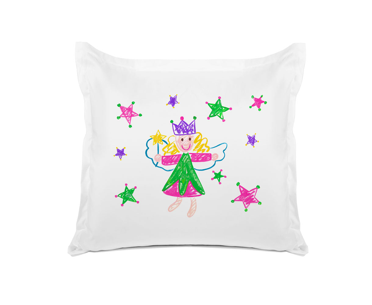 Christmas Fairy Stars Pink & Green - Kids Personalized Pillowcase Collection