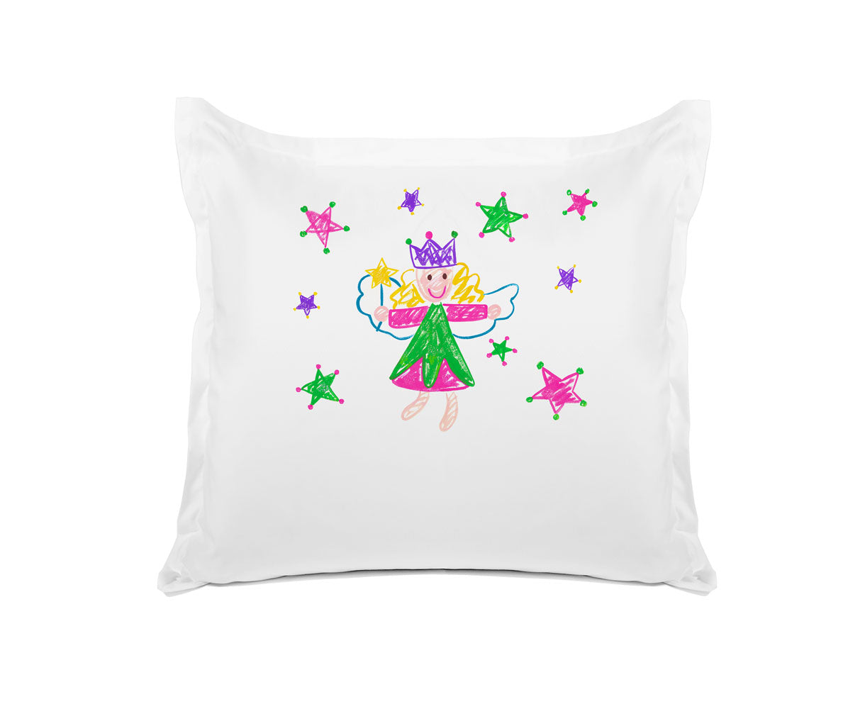 Christmas Fairy Stars Pink & Green - Kids Personalized Pillowcase Collection