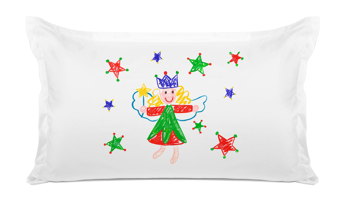 Christmas Stars Red & Green - Kids Personalized Pillowcase Collection