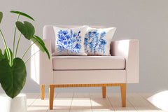 Blue Wisteria Floral Throw Pillow Cover - Decorative Designs Throw Pillow Cover Collection
