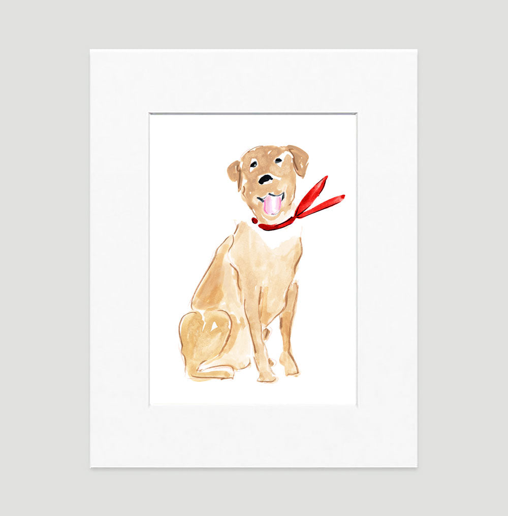 Larry Labrador Art Print - Dog Illustrations Wall Art Collection-Di Lewis