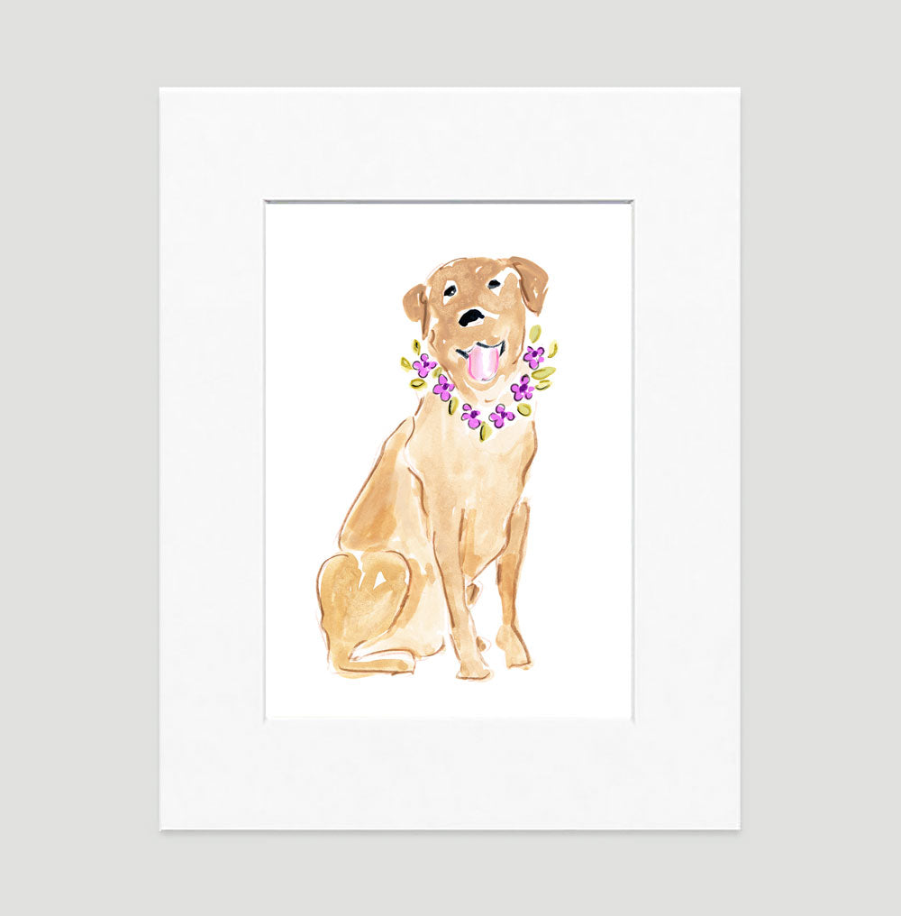 Lady Labrador Art Print - Dog Illustrations Wall Art Collection-Di Lewis