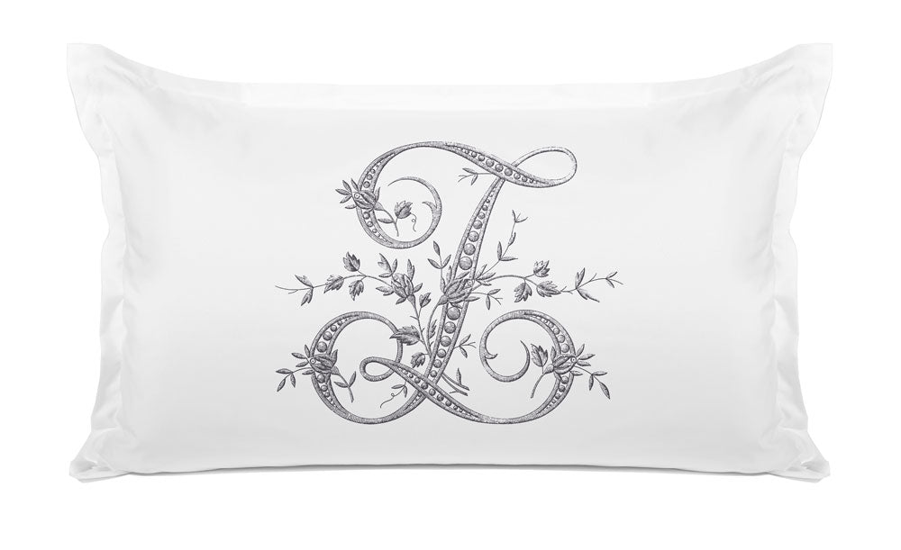 Vintage French Monogram Letter Z Pillowcase