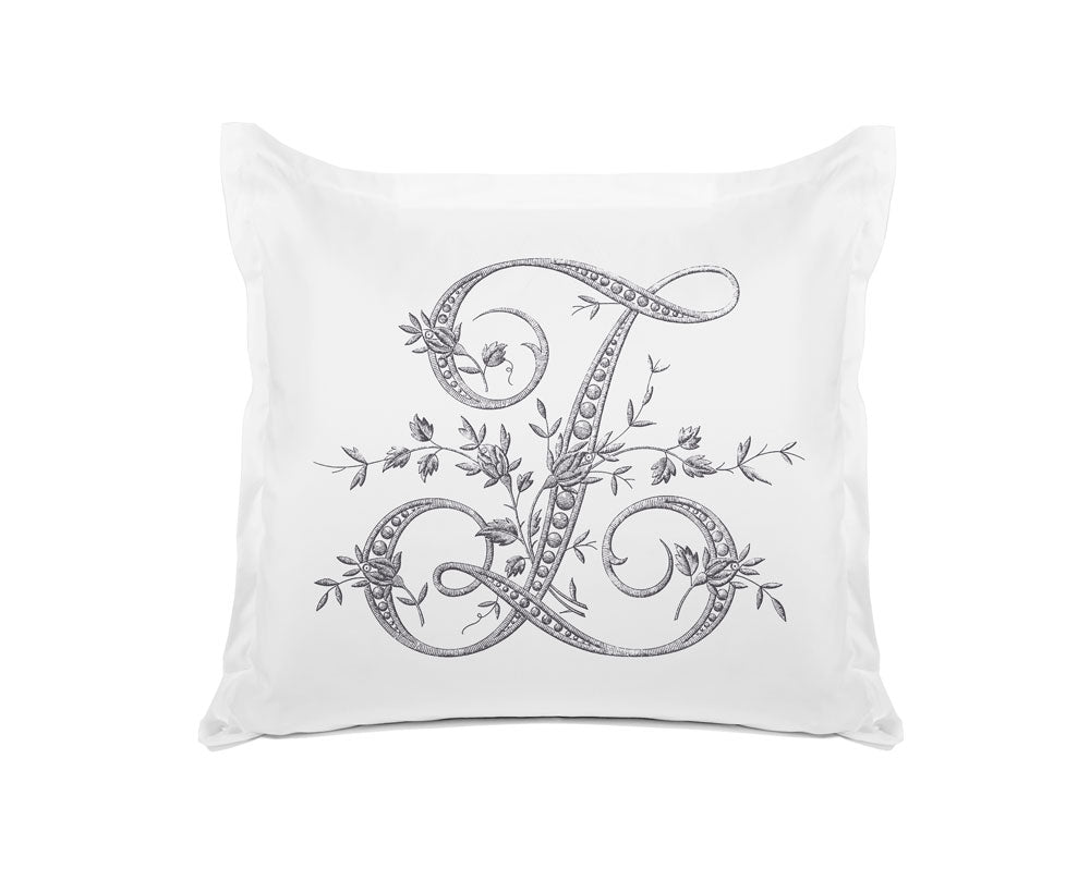 Vintage French Monogram Letter Z Pillowcase