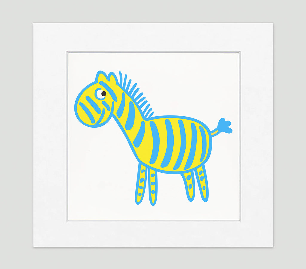 Zebra Art Print - Kids Wall Art Collection Zebra Art Print - Kids Wall Art Collection-Di Lewis