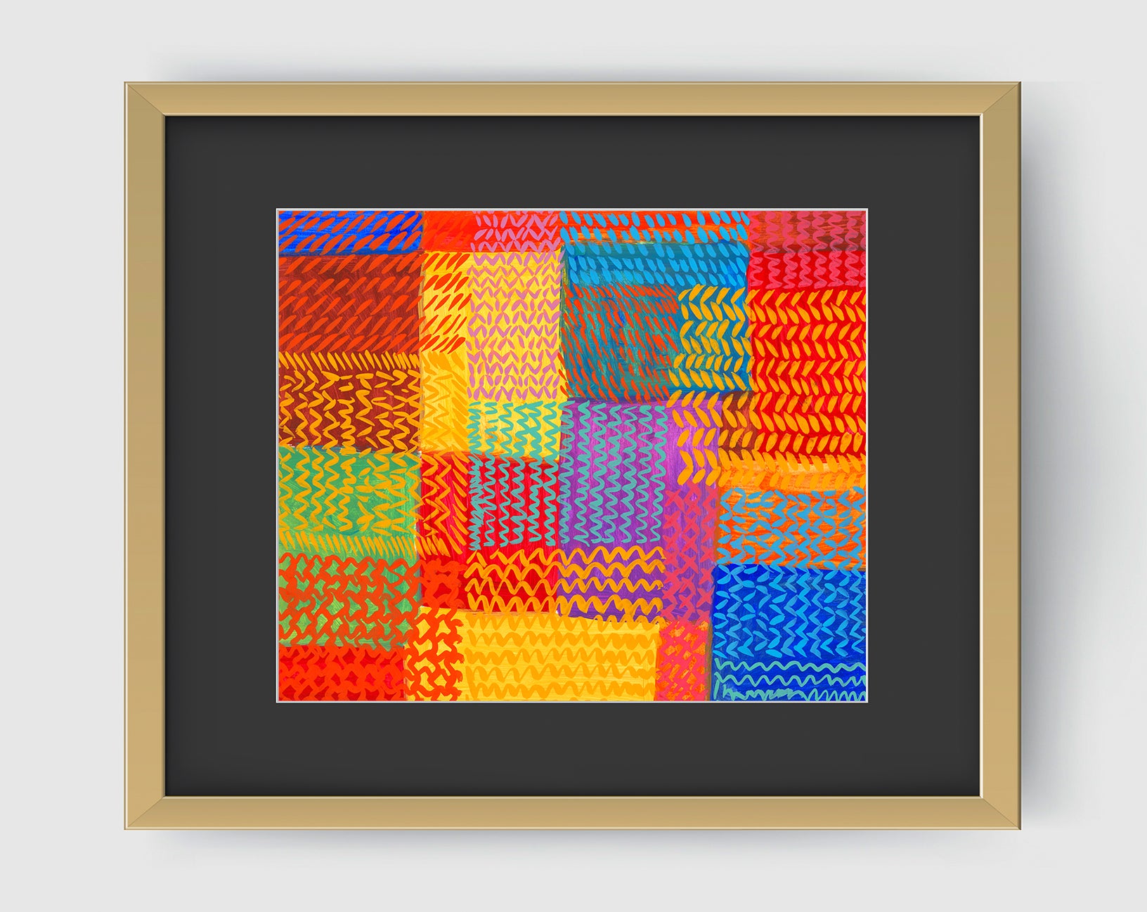 Zigzag Multi Art Print - Abstract Art Wall Decor Collection-Di Lewis