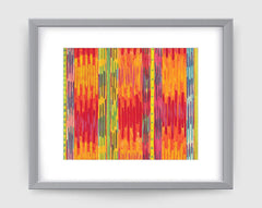 Runway Art Print - Abstract Art Wall Decor Collection - Red & Orange